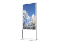 HI-ND Floorstand H Single - Stativ - portrett - for LED-panel for digitalsignatur - hvit - skjermstørrelse: 75" - plassering på gulv - for Samsung QM75R FS7511-5001-01