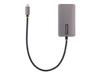 StarTech.com USB C Video Adapter, USB C to HDMI DVI VGA Adapter, Up to 4K 60Hz, Aluminum, Multiport Video Display Adapter for Laptops, Thunderbolt 3/4 Compatible, USB Type C Monitor Adapter - USB C Travel Adapter (118-USBC-HDMI-VGADVI) - Dokkingstasjon - USB-C - VGA, DVI, HDMI 118-USBC-HDMI-VGADVI