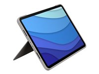Logitech Combo Touch - Tastatur og folioveske - med styrepute - bakgrunnsbelyst - Apple Smart connector - QWERTY - Spansk - sand - for Apple 11-inch iPad Pro (1. generasjon, 2. generasjon, 3. generasjon) 920-010169