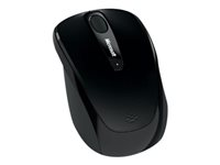 Microsoft Wireless Mobile Mouse 3500 - Mus - høyre- og venstrehåndet - optisk - 3 knapper - trådløs - 2.4 GHz - USB trådløs mottaker - svart GMF-00042