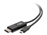 C2G 3ft (0.9m) USB-C to DisplayPort Adapter Cable - 4K 60Hz - Adapterkabel - 24 pin USB-C (hann) til DisplayPort (hann) - USB 3.1 / Thunderbolt 3 / DisplayPort - 90 cm - 4K-støtte - svart C2G54474