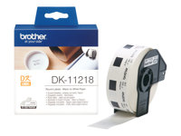 Brother DK-11218 - Svart på hvitt - Rull (2,4 cm) 1000 stk (1 rull(er) x 1000) merkelapper - for Brother QL-1050, QL-1060, QL-500, QL-550, QL-560, QL-570, QL-580, QL-650, QL-700, QL-720 DK11218