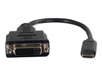C2G HDMI Mini to Single Link DVI-D Adapter Converter Dongle - Video adapter - enkeltlenke - DVI-D hunn til 19 pin mini HDMI Type C hann - 20.3 cm - dobbeltisolert - svart 80505