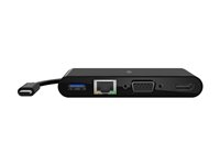 Belkin - Multiportadapter - USB-C - VGA, HDMI - 1GbE AVC005BTBK