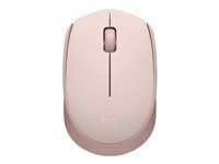 Logitech M171 - Mus - høyre- og venstrehåndet - optisk - 3 knapper - trådløs - 2.4 GHz - USB trådløs mottaker - rosa 910-006865