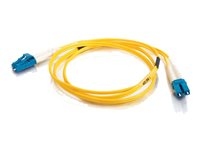 C2G LC-LC 9/125 OS1 Duplex Singlemode PVC Fiber Optic Cable (LSZH) - Koblingskabel - LC-enkeltmodus (hann) til LC-enkeltmodus (hann) - 15 m - fiberoptisk - dupleks - 9 / 125 micron - OS1 - halogenfri - gul 85610