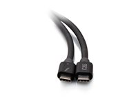 C2G 6ft Thunderbolt 4 USB C Active Cable - USB C to USB C - 40Gbps - M/M - Thunderbolt-kabel - 24 pin USB-C (hann) til 24 pin USB-C (hann) - USB 3.2 / DisplayPort 2.1 / Thunderbolt 4 - 30 V - 1.83 m - USB Power Delivery (100 W), 8K 60Hz støtte, 4 K 60 Hz (4096 x 2160) støtte, Ethernet-støtte - svart C2G28887