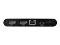 StarTech.com USB C Dock, 4K Dual Monitor DisplayPort, Mini Laptop Docking Station, 100W Power Delivery Passthrough, GbE, 2-Port USB-A Hub, USB Type-C Multiport Adapter 3.3' Cable, Dual DP - Portable USB-C Dock (DK30C2DAGPD) - Dokkingstasjon - USB-C - 2 x DP - 1GbE - for P/N: ARMBARDUO, ARMBARDUOV, ARMDUAL, ARMDUAL30, ARMDUALV, ARMSLIMDUO DK30C2DAGPD