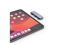 HyperDrive 4-in-1 Hub - Dokkingstasjon - USB-C - HDMI - for Apple 10.9-inch iPad Air; 11-inch iPad Pro; 12.9-inch iPad Pro; iPad mini (6. generasjon) HD319E-GRAY