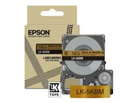 Epson LabelWorks LK-5KBM - Svart på metallisk gull - Rull (1,8 cm x 9 m) 1 kassett(er) hengeboks - tapepatron - for LabelWorks LW-C410, LW-C610 C53S672093