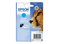 Epson T0712 - 5.5 ml - cyan - original - blekkpatron - for Stylus DX9400, SX115, SX210, SX215, SX218, SX415, SX515, SX610; Stylus Office BX310, BX610 C13T07124012