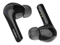 Belkin SoundForm Motion - True wireless-hodetelefoner med mikrofon - i øret - Bluetooth - aktiv støydemping - lydisolerende - svart AUC010BTBK