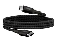 Belkin BOOST CHARGE - USB-kabel - 24 pin USB-C (hann) til 24 pin USB-C (hann) - USB 2.0 - 1 m - up to 240W power delivery support - svart CAB015BT1MBK