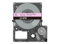 Epson LabelWorks LK-4PAS - Myk rosa/grå - Rull (1,2 cm) 1 kassett(er) tape - for LabelWorks LW-C410, LW-C610 C53S672103
