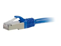 C2G Cat6a Booted Shielded (STP) Network Patch Cable - Koblingskabel - RJ-45 (hann) til RJ-45 (hann) - 10 m - STP - CAT 6a - formstøpt, uten hindringer, flertrådet - blå 89927