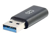 C2G USB C to USB Adapter - SuperSpeed USB Adapter - 5Gbps - F/M - USB-adapter - 24 pin USB-C (hunn) reversibel til USB-type A (hann) - USB 3.0 - formstøpt - svart 54427