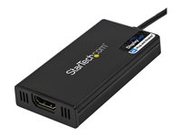 StarTech.com USB 3.0 to HDMI Adapter, 4K 30Hz Ultra HD, DisplayLink Certified, USB Type-A to HDMI Display Adapter Converter for Monitor, External Video & Graphics Card, Mac & Windows - USB to HDMI Adapter (USB32HD4K) - Adapterkabel - TAA-samsvar - USB-type A hann til HDMI hunn - 20 cm - svart - USB-strøm + lyd - for P/N: HDDVIMM3, HDMM12, HDMM15, HDMM1MP, HDMM2MP, HDMM3, HDMM3MP, HDMM50A, HDMM6, HDPMM50 USB32HD4K