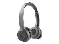 Cisco Headset 730 - Hodesett - on-ear - Bluetooth - trådløs - aktiv støydemping - USB, 3,5 mm jakk - karbon sort HS-WL-730-BUNA-C