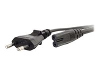 C2G Non-Polarised Power Cord - Strømkabel - power IEC 60320 C7 til power CEE 7/7 (hann) - AC 250 V - 1 m - formstøpt - svart 80616