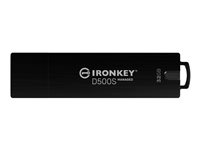 Kingston IronKey D500SM - USB-flashstasjon - kryptert - 32 GB - USB 3.2 Gen 1 - TAA-samsvar IKD500SM/32GB