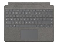 Microsoft Surface Pro Signature Keyboard - Tastatur - med styreplate, akselerometer, lagrings- og ladebakke for Surface Slim Pen 2 - QWERTY - Nordisk (dansk/finsk/norsk/svensk) - platina - kommersiell - for Surface Pro 8, Pro X 8XB-00069