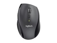 Logitech M705 - Mus - høyrehendt - laser - trådløs - 2.4 GHz - USB trådløs mottaker - grå 910-001949