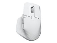 Logitech Master Series MX Master 3S for Mac - Mus - ergonomisk - optisk - 7 knapper - trådløs - Bluetooth, 2.4 GHz - blekgrå - for Apple MacBook 910-006572