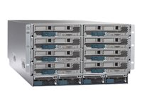 Cisco UCS 5108 Blade Server Chassis SmartPlay Select (Tracer) - Rackmonterbar - 6U - opp til 8 blad - strømforsyning - "hot-plug" 2500 watt - TAA-samsvar - med 2 x Fabric Extender Cisco UCS 2208XP TR-SP-5108-AC