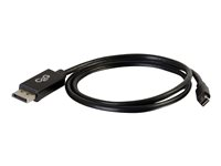 C2G 2m Mini DisplayPort to DisplayPort Adapter Cable 4K UHD - Black - DisplayPort-kabel - Mini DisplayPort (hann) til DisplayPort (hann) - 2 m - svart 84301