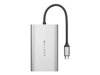 HyperDrive Dual - Video adapter - 24 pin USB-C til HDMI, 24 pin USB-C - USB Power Delivery (100 W), 4K 30 Hz (HDMI 2. display), 4K 60 Hz (HDMI 1. display) HDM1-GL