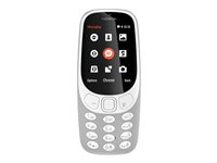 Nokia 3310 Dual SIM - Funksjonstelefon - dobbelt-SIM / Internminne 16 MB - microSD slot - 320 x 240 piksler - rear camera 2 MP - mattgrå A00028091
