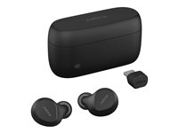 Jabra Evolve2 Buds MS - True wireless-hodetelefoner med mikrofon - i øret - Bluetooth - aktiv støydemping - USB-C via Bluetooth-adapter - lydisolerende - svart - Certified for Microsoft Teams 20797-999-899