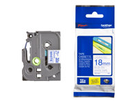 Brother TZe-243 - Selv-adhesiv - blått på hvitt - Rull (1,8 cm x 8 m) 1 kassett(er) laminert teip - for Brother P-Touch Cube Plus PT-P710BT, PT-P710BTH ; Brother P-Touch EDGE PT-P750WVP and P-Touch. TZE243