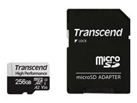 Transcend High Performance 330S - Flashminnekort - 256 GB - A2 / Video Class V30 / UHS-I U3 - microSDXC UHS-I TS256GUSD330S