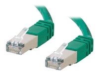 C2G Cat5e Booted Shielded (STP) Network Patch Cable - Koblingskabel - RJ-45 (hann) til RJ-45 (hann) - 2 m - STP - CAT 5e - formstøpt - grønn 83831