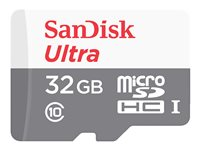SanDisk Ultra - Flashminnekort (microSDHC til SD-adapter inkludert) - 32 GB - Class 10 - microSDHC UHS-I SDSQUNR-032G-GN6TA