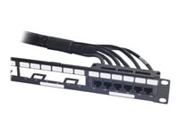 APC Data Distribution Cable - Nettverkskabel - TAA-samsvar - RJ-45 (hunn) til RJ-45 (hunn) - 4.6 m - UTP - CAT 6 - svart DDCC6-015