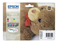 Epson T0615 multipack - 4-pack - 32 ml - svart, gul, cyan, magenta - original - blister - blekkpatron - for Stylus D68, D88, DX3800, DX3850, DX4200, DX4250, DX4800, DX4850 C13T06154010