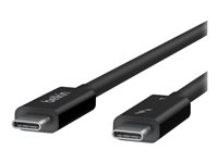 Belkin CONNECT - Thunderbolt-kabel - 24 pin USB-C (hann) reversibel til 24 pin USB-C (hann) reversibel - Thunderbolt 4 - 2 m - aktiv, USB Power Delivery (100 W) - for P/N: INC006TTSGY INZ002BT2MBK