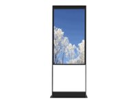 HI-ND Floorstand H Dual - Stativ - for digitalsignerings-LCD-panel - metall - svart med hvite sider - skjermstørrelse: 55" - plassering på gulv - for Samsung OM55N-D FS5519-5001-01