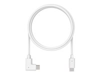 Compulocks 6ft Charge & Data USB-C to USB-C 90-Degree Cable Right Angle - USB-kabel - 24 pin USB-C (hann) rett til 24 pin USB-C (hann) høyrevinklet - 1.83 m - hvit - for Compulocks BrandMe, Space Flex, Space Kiosk, Space Rail, Space Reach, Space Rise 6FTALLUSBC