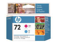 HP 72 - Cyan, magenta - skriverhode - for DesignJet T1100, T1100ps, T1200, T1200ps, T1300, T610, T620, T770, T790 C9383A