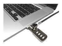 Compulocks MacBook Pro Retina Cable Lock Adapter With Combination Cable Lock - System, sikkerhetssett - sølv - for Apple MacBook Pro with Retina display 13.3" (Late 2012, Early 2013, Late 2013, Mid 2014, Early 2015) MBPRLDG01CL