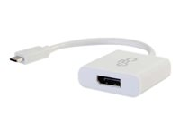 C2G USB C to DisplayPort Adapter Converter - USB Type C to DisplayPort White - Ekstern videoadapter - USB 3.1 - DisplayPort - hvit 80520