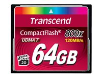 Transcend - Flashminnekort - 64 GB - 800x - CompactFlash TS64GCF800