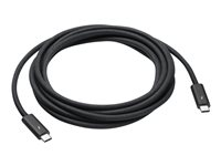 Apple Thunderbolt 4 Pro - USB-kabel - 24 pin USB-C (hann) til 24 pin USB-C (hann) - USB 3.1 Gen 2 / Thunderbolt 3 / Thunderbolt 4 - 3 m - støtte for kjedekopling - svart MWP02ZM/A