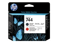 HP 744 - Svart, kromatisk rød - skriverhode - for DesignJet Z2600 PostScript, Z5600 PostScript F9J88A