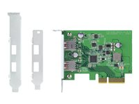 QNAP QXP-10G2U3A - USB-adapter - PCIe 2.0 x2 lav profil - USB 3.2 Gen 2 x 2 - for QNAP QGD-1600, TS-1232, 1277, 253, 453, 473, 853, 877, 977, TVS-2472, 473, 673, 872, 873 QXP-10G2U3A