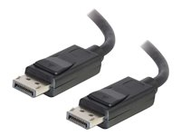 C2G 15ft Ultra High Definition DisplayPort Cable with Latches - 8K DisplayPort Cable - M/M - DisplayPort-kabel - DisplayPort (hann) til DisplayPort (hann) - 4.57 m - låst - svart 54403