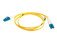 C2G LC-LC 9/125 OS1 Duplex Singlemode PVC Fiber Optic Cable (LSZH) - Koblingskabel - LC-enkeltmodus (hann) til LC-enkeltmodus (hann) - 20 m - fiberoptisk - dupleks - 9 / 125 micron - OS1 - halogenfri - gul 85611